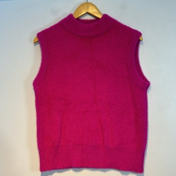 Rachel Zoe hot pink super soft pull-over sweater vest size medium NWOT - Picture 3 of 10